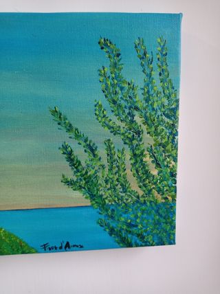 Dipinto olio su tela Fiore d'Amore punta