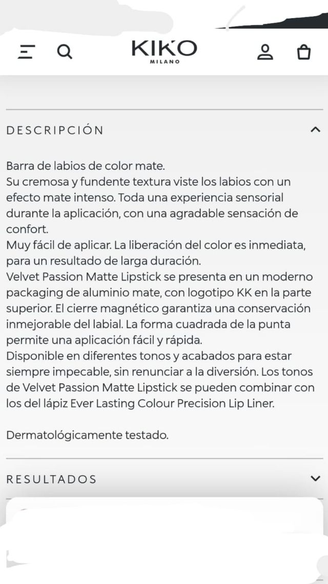 Labial Kiko Milano Velvet Passion Matte 318