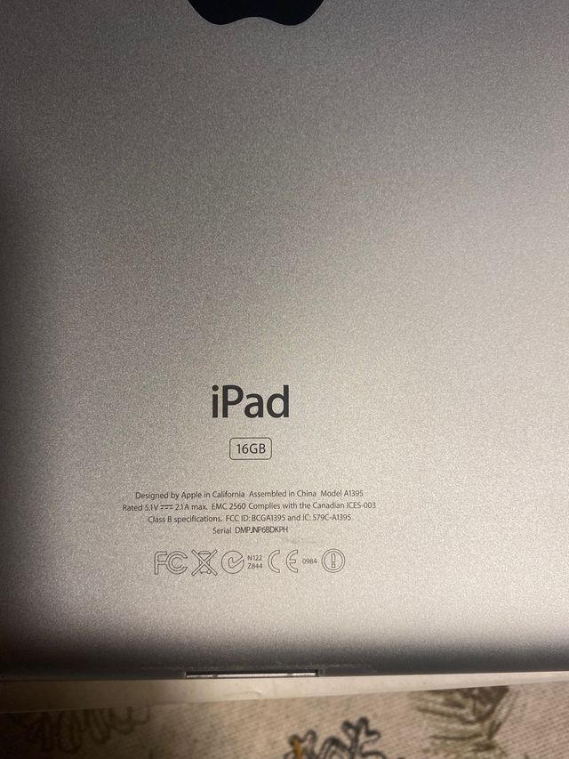 Ipad A1395 wi fi 16gb bianco