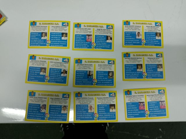 LOTE cromos REAL ZARAGOZA temp.95