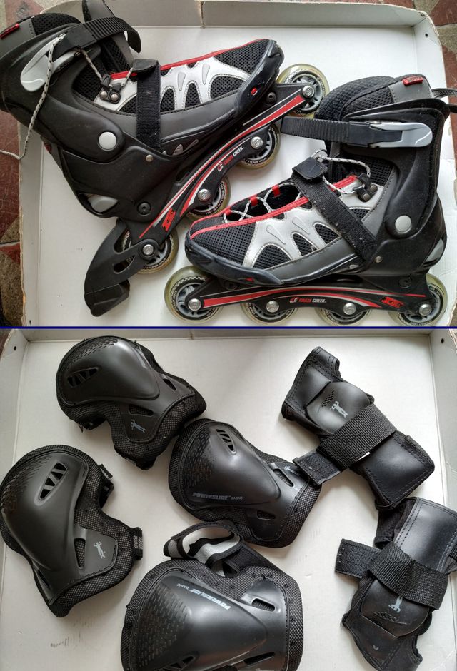 Rollerblade N. 43 + protezioni - usati un'oretta