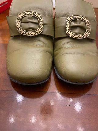 Zapatos de fallero verde oliva talla 38