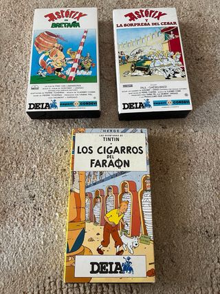6 cintas VHS ASTERIX Regalo TINTIN