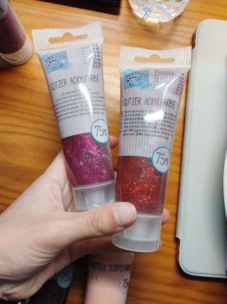 5 botes de pintura acrílicas 75ml/und.