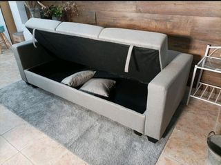 Super Oferta!! Sofá cama y puff los dos con arcón