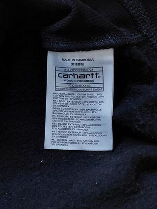 Sudadera con capucha Carhartt talla S.