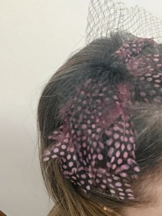 Diadema tocado plumas