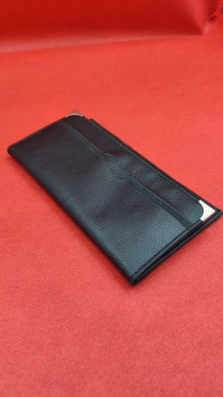 Cartera billetera negra piel