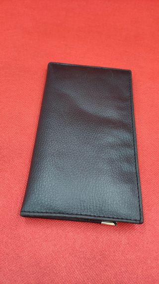 Cartera billetera negra piel