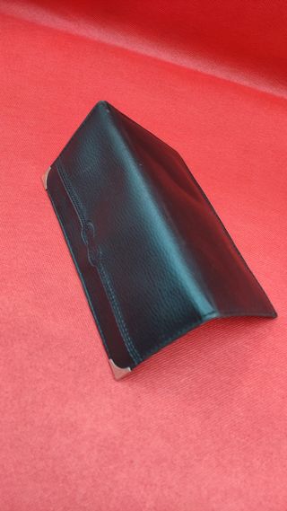 Cartera billetera negra piel