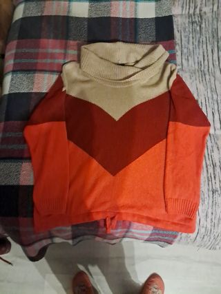 Maglia maniche lunghe 3 colori ampio collo