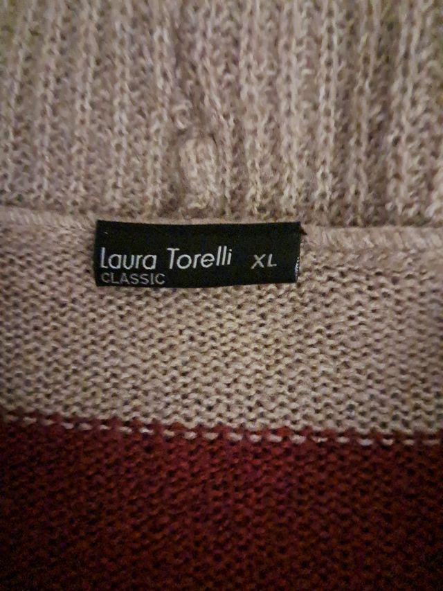 Maglia maniche lunghe 3 colori ampio collo