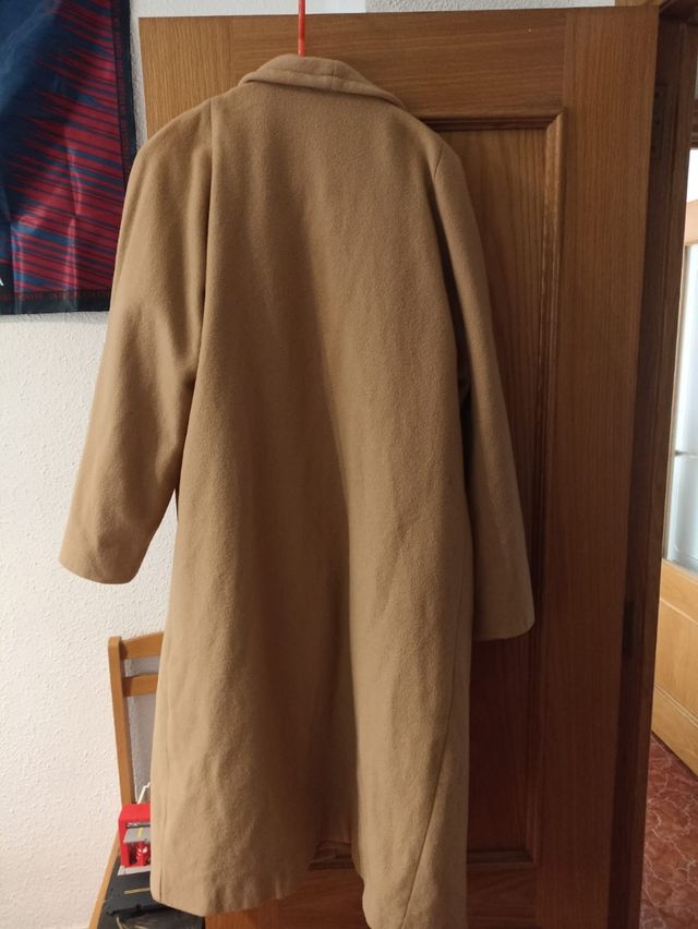 Abrigo largo Cortefiel mujer beige