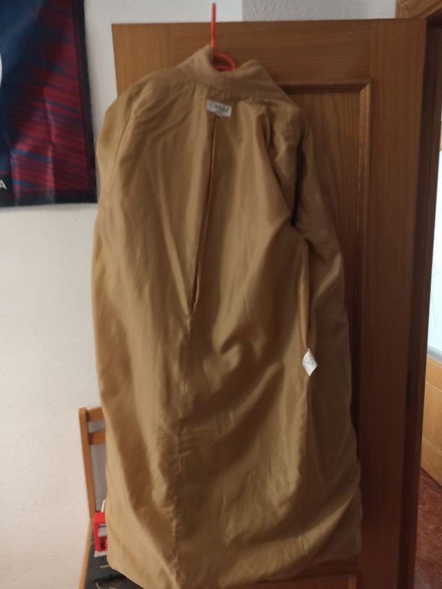 Abrigo largo Cortefiel mujer beige