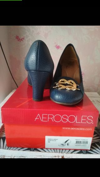 ZAPATOS AZULES DE PIEL