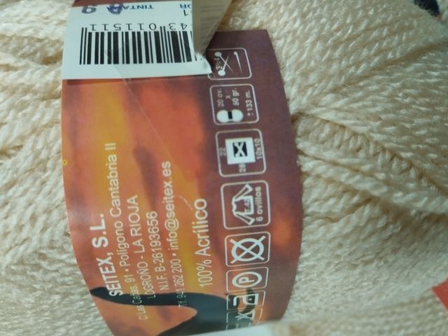 10 ovillos de lana Kenia beig