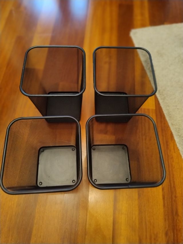 Papelera metálica malla