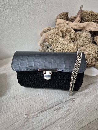 Borsa pelle e cordino