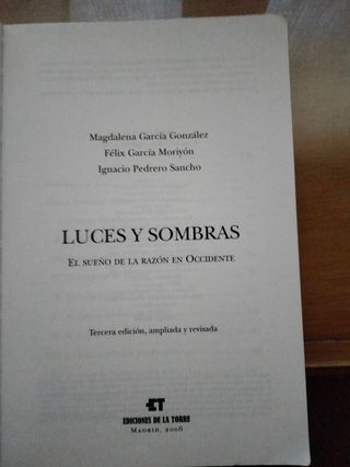 Luces y sombras : el sueño de la razón en occidente