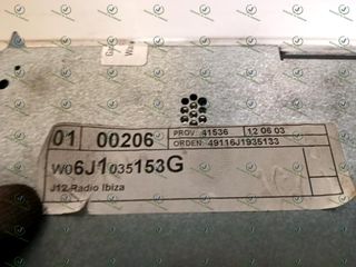 6J1035153G RADIO CD ORIGINAL SEAT IV ST (6J8, 6P8)