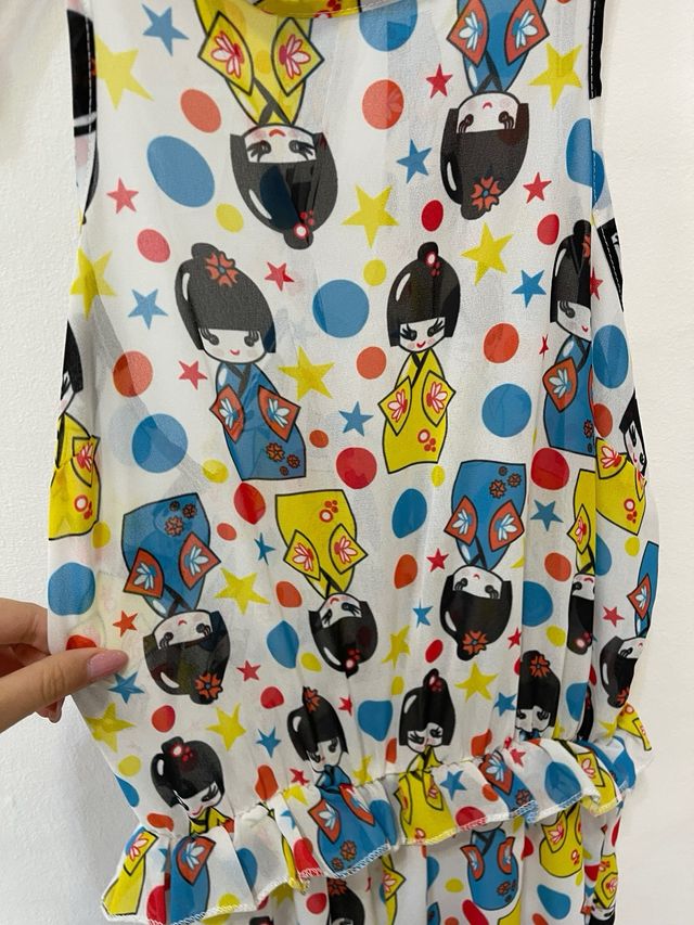 Tuta jumpsuit con matrioska estiva