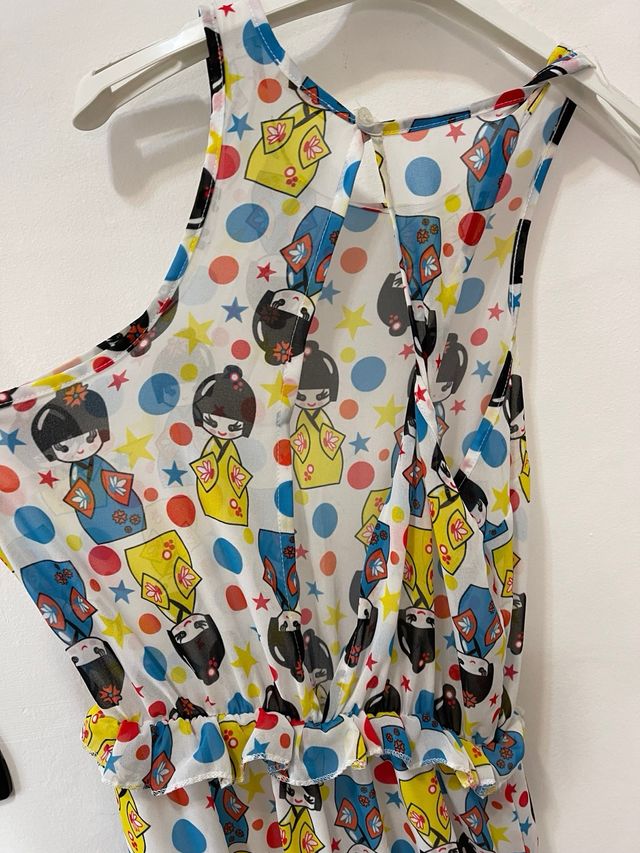 Tuta jumpsuit con matrioska estiva