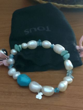 Pulsera Tous perlas turquesa