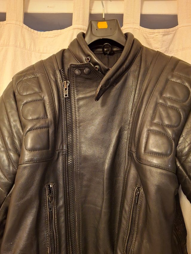 Giubbotto vera pelle nero XL