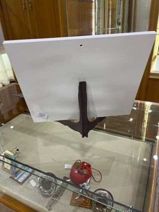 Cuadro plata y madera huellas