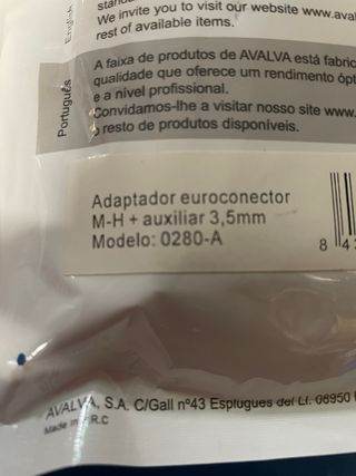 Adaptador euroconector M H con auxiliar 3.5 jack