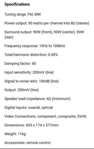 Onkyo AV receiver TX-SR603E