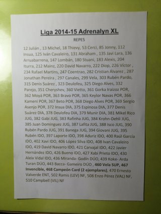 Cromos y caja metálica ADRENALYN 2014-15