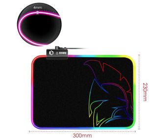 Tappetino mouse Gamer Dark MousePad RGB LED