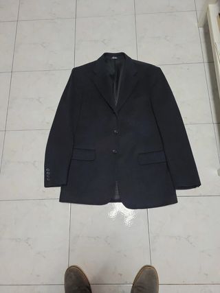 Giacca uomo blu lana taglia 53 pettinata. Molto el