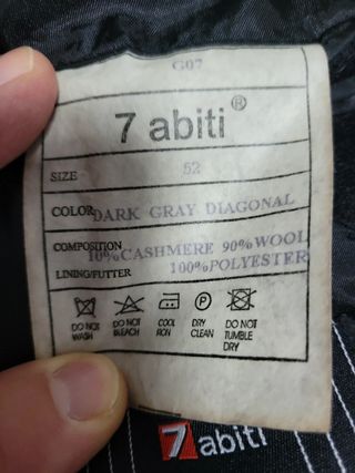 Giacca uomo blu lana taglia 53 pettinata. Molto el