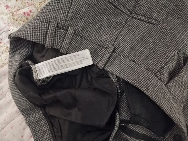 Pantalón cuadritos gris