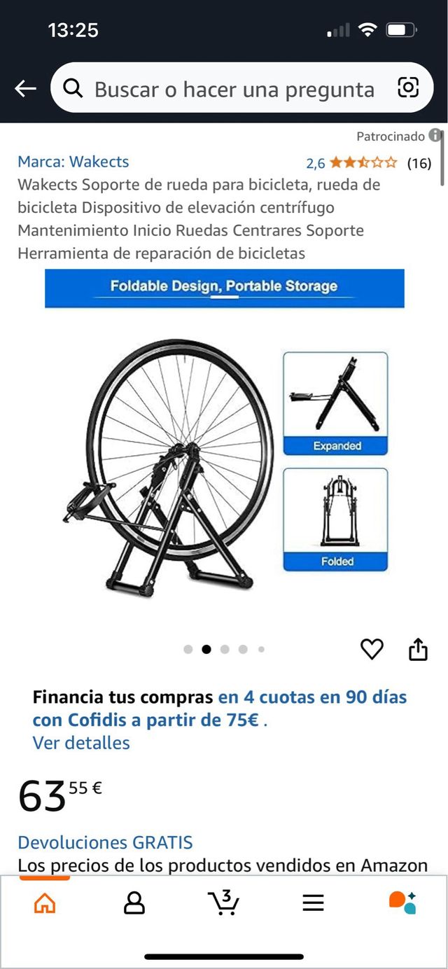 Soporte de ruedas bicicleta para mantenimiento