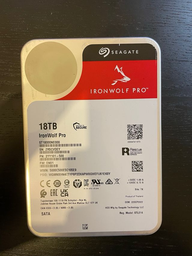 Disco Duro Seagate Ironwolf Pro 18TB con garantia