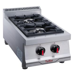 Cocina 2 fuegos sobremesa disposición vertical