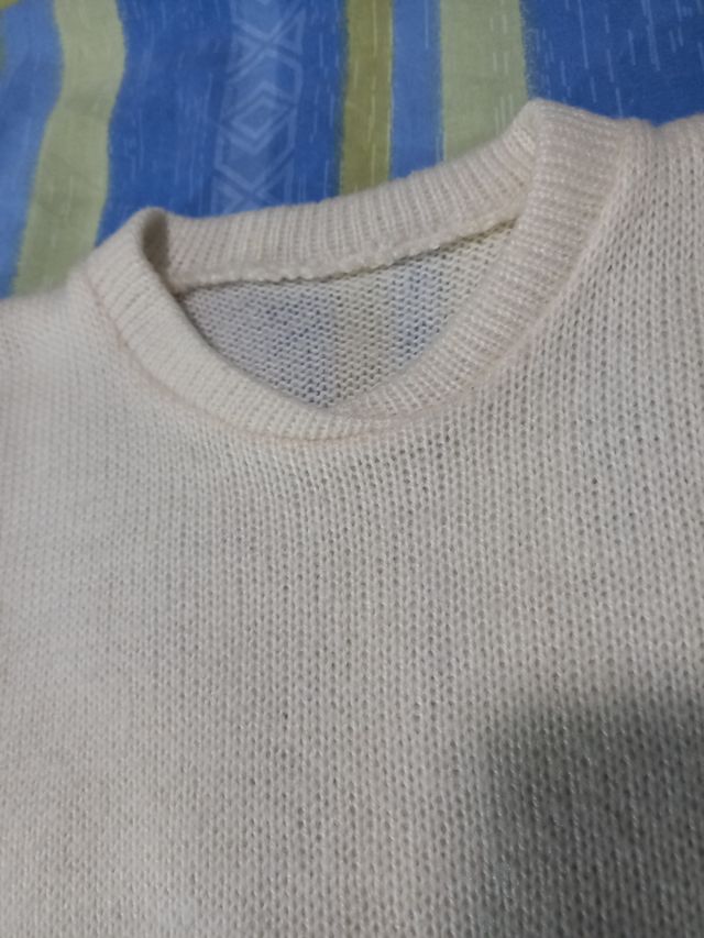 Maglione sartoriale bianco in lana tg M