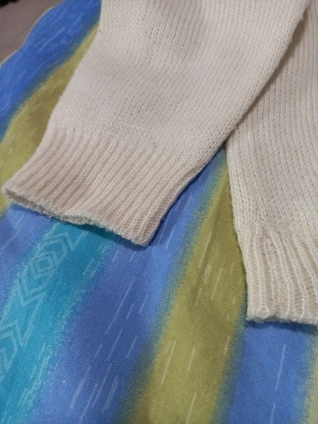 Maglione sartoriale bianco in lana tg M