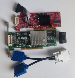 Nvidia PCI HDMI 64MB Quadro + ATI RADEON 7000 AGP