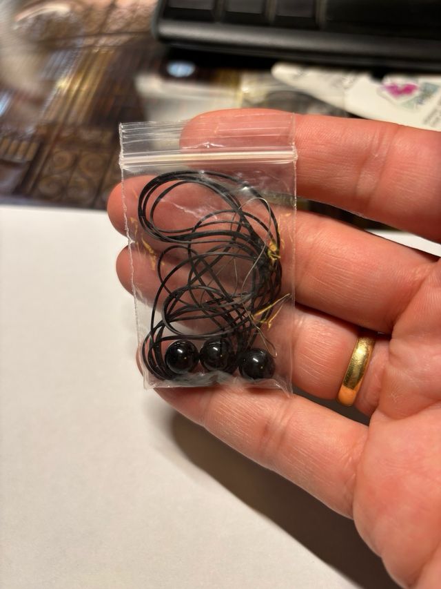 Pulsera hombre bolas negras y marrón