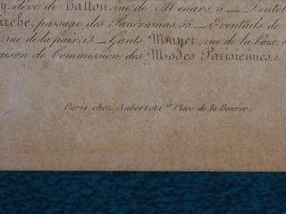 Lenzuolo antico del vecchio catalogo di moda parigino