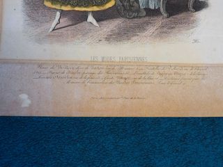 Lenzuolo antico del vecchio catalogo di moda parigino