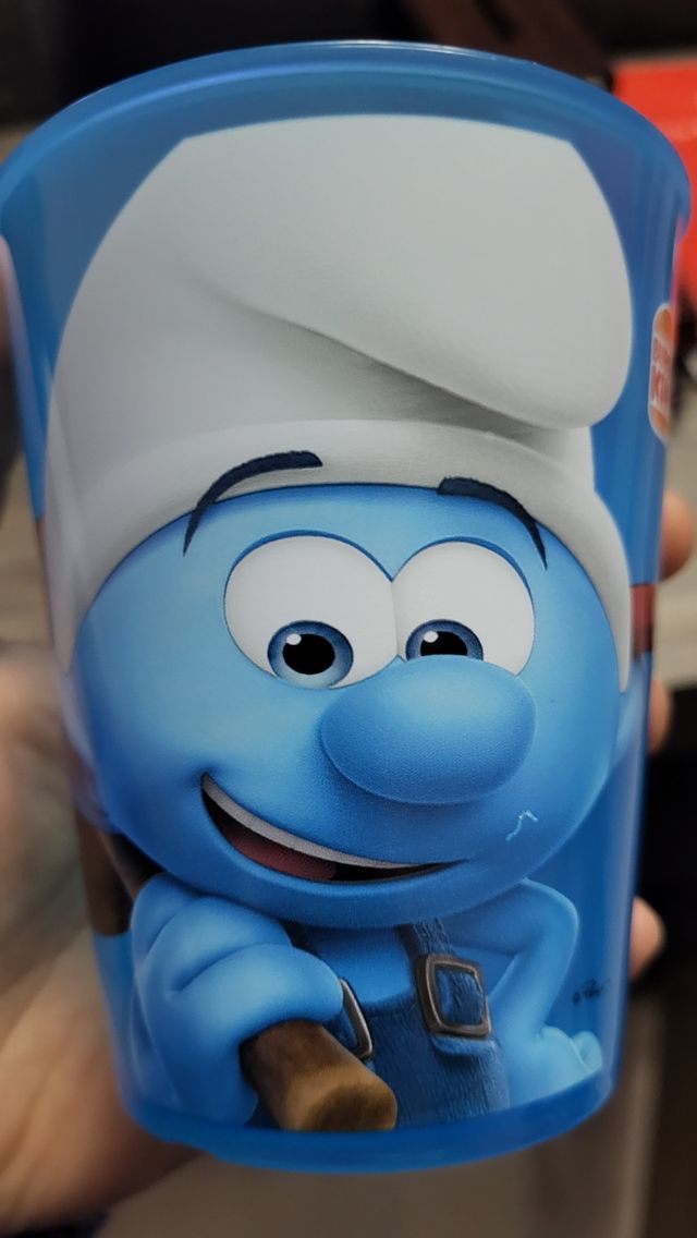 Vaso plastico pitufos