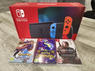 Nintendo Switch + Podémon Púrpura + The witcher