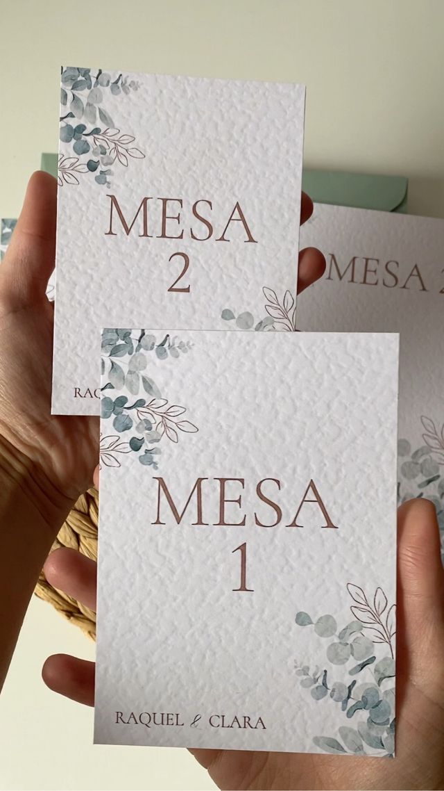 Papelería de boda eucalipto