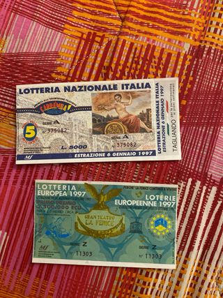 Biglietti lotterie 1997