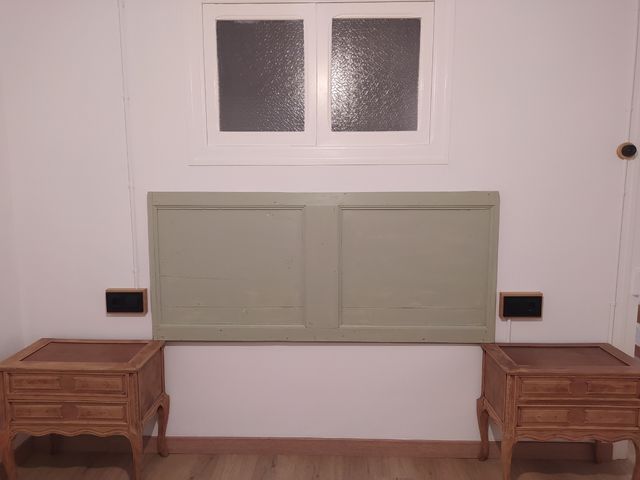 Puerta antigua cabecero cama